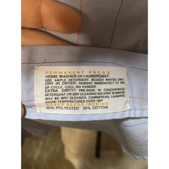 Vintage Postal, Pinstripe Mailman Shirt, size 15 - Picture 5 of 9